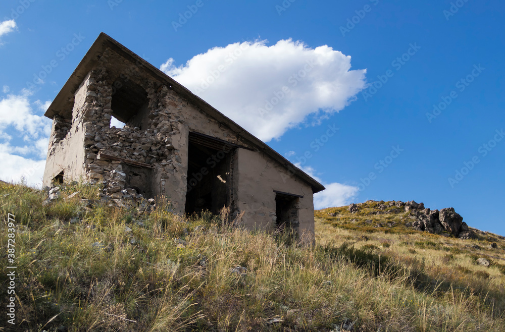 Old fortification building. Old stone building. Ust-Kamenogorsk (Kazakhstan). 2020. Old fortification building. Old stone building. Ust-Kamenogorsk (Kazakhstan). 2020.