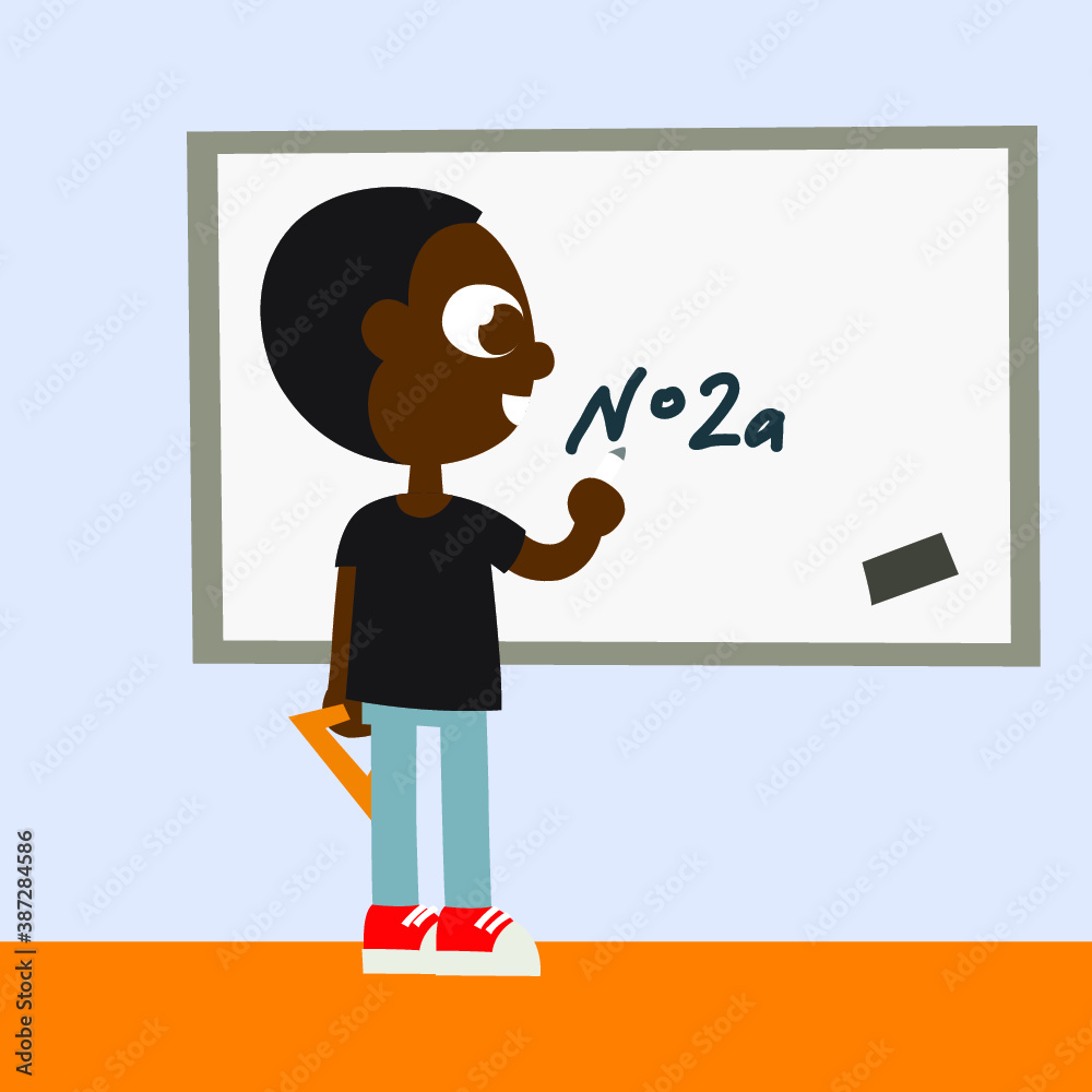 pupil and school board, african american boy, isolated vector illustration. Design for stickers, logo, web and mobile app. pupil and school board, african american boy, isolated vector illustration. Design for stickers, logo, web and mobile app.