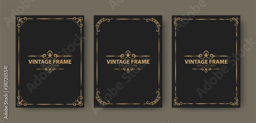 Luxury vintage ornamental frame collection