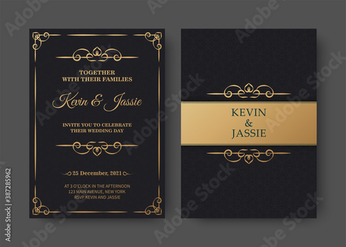 Invitation card vector design vintage style