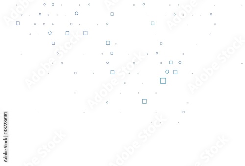 Light BLUE vector layout with circle spots, cubes.