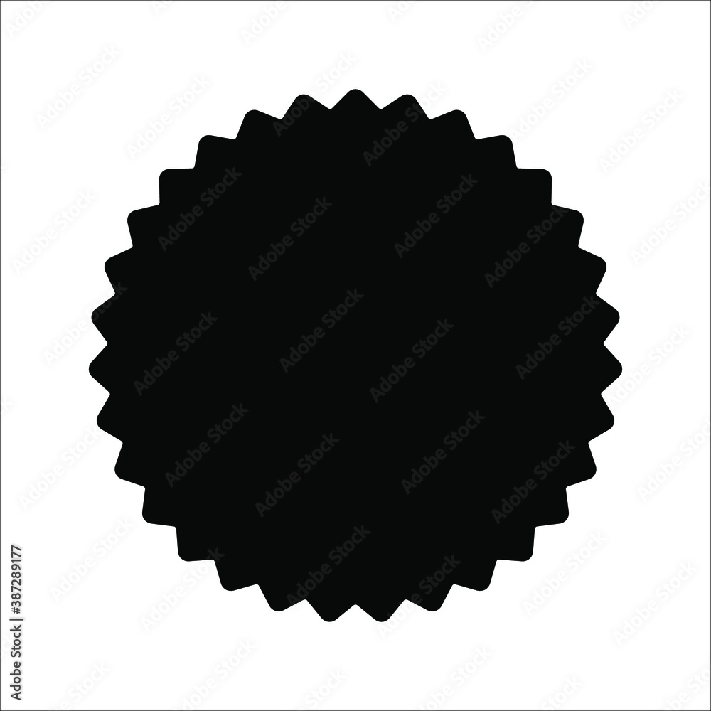 scalloped circles vector. Stamps vector icon isolated on blank background scalloped circles vector. Stamps vector icon isolated on blank background