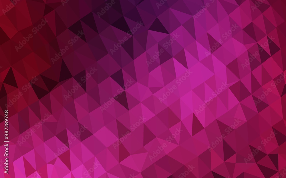 Dark Pink vector triangle mosaic texture. Dark Pink vector triangle mosaic texture.