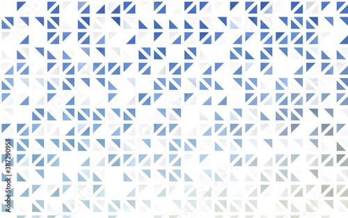 Light BLUE vector seamless background with triangles. © Dmitry