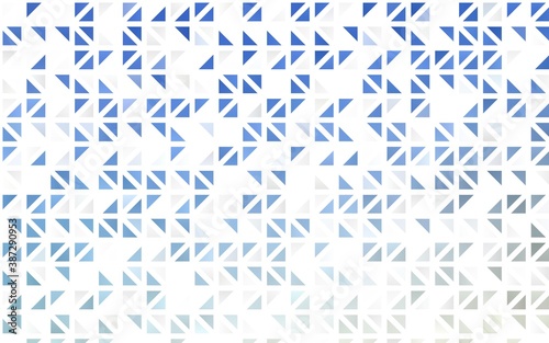 Light BLUE vector seamless background with triangles.