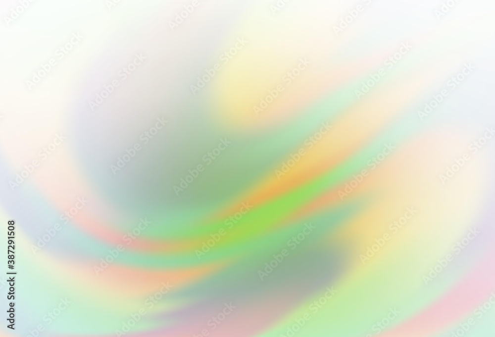 Light Green vector blurred shine abstract template.