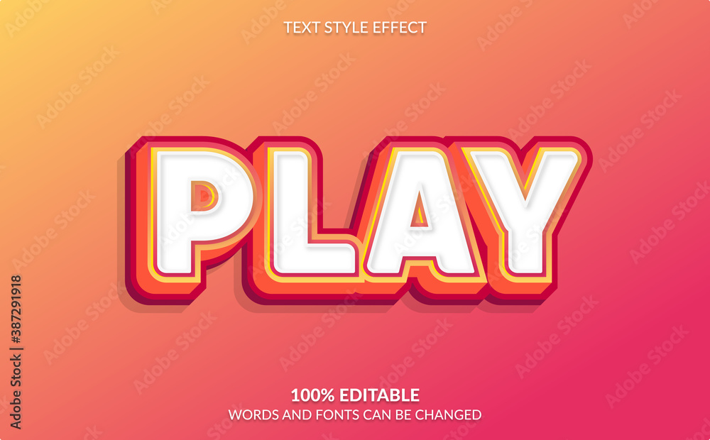 Editable Text Effect, Video Game, Play Text Style