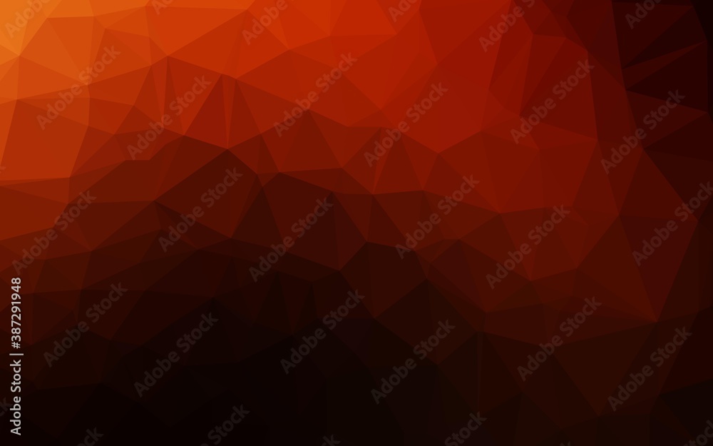 Dark Orange vector polygon abstract layout. Dark Orange vector polygon abstract layout.
