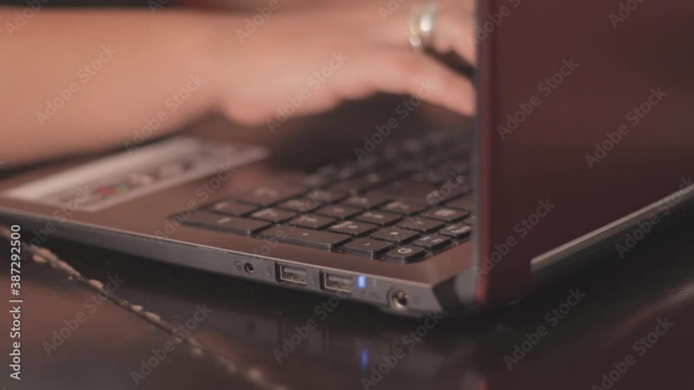 Woman working on computer from home
Woman working on computer from home