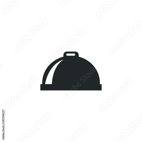 restaurant cloche isolated on white