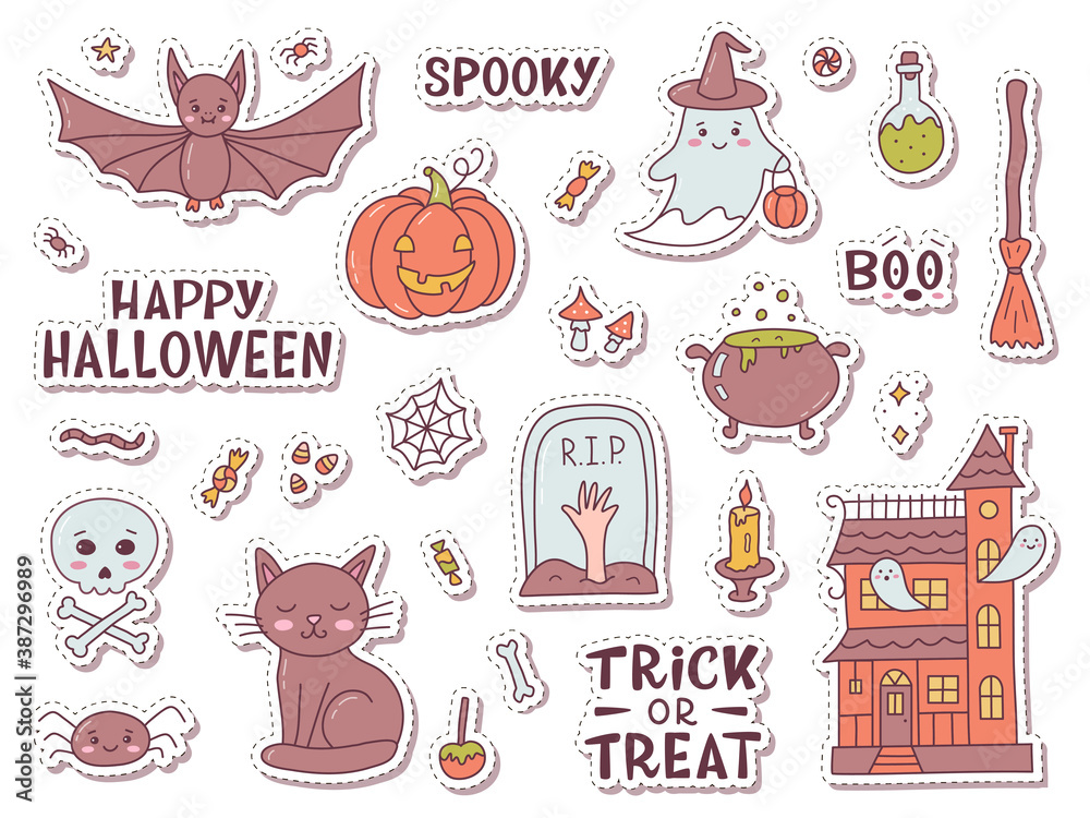 Kawaii halloween sticker set Kawaii halloween sticker set