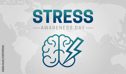 Stress Awareness Day Background Banner Illustration