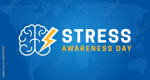 Stress Awareness Day Background Banner Illustration