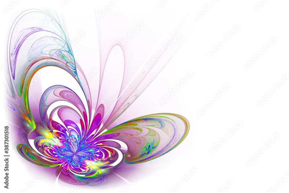 abstract 3d colored butterfly isolated on white background abstract 3d colored butterfly isolated on white background