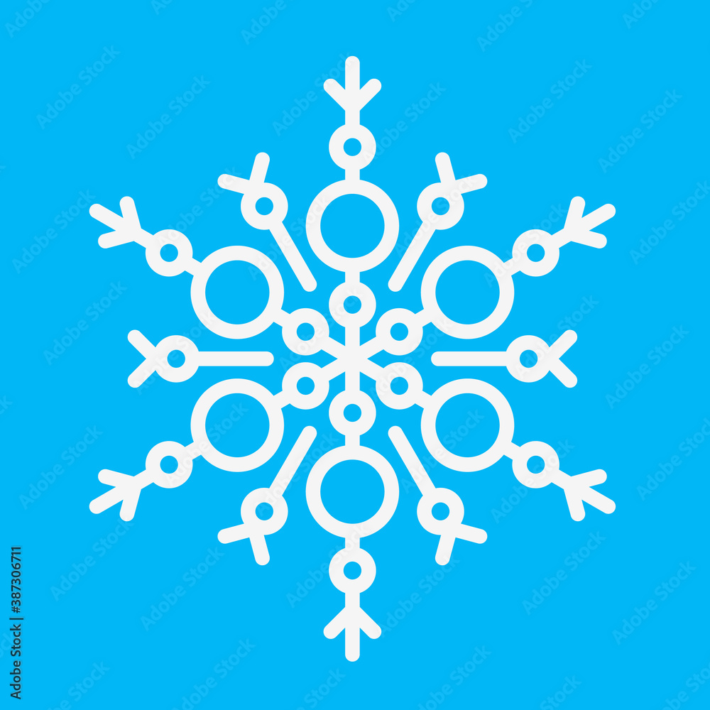 Snowflake icon. Outline vector icon. Thin line Christmas holiday symbol. Snow for creation of New Year artistic compositions. Winter decoration vector illustration Snowflake icon. Outline vector icon. Thin line Christmas holiday symbol. Snow for creation of New Year artistic compositions. Winter decoration vector illustration