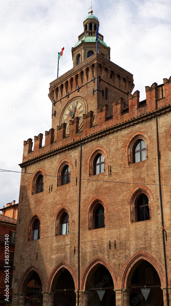 Palazzo comunale or Palazzo D'Accursio in Bologna, Italy