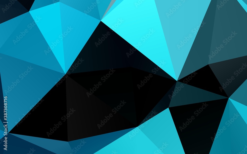 Light BLUE vector blurry triangle template. Light BLUE vector blurry triangle template.
