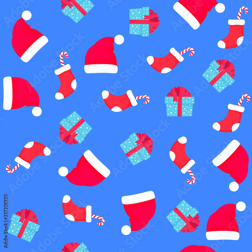 Christmas and New Year seamless pattern, digital paper.