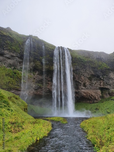 waterfall in the mountains