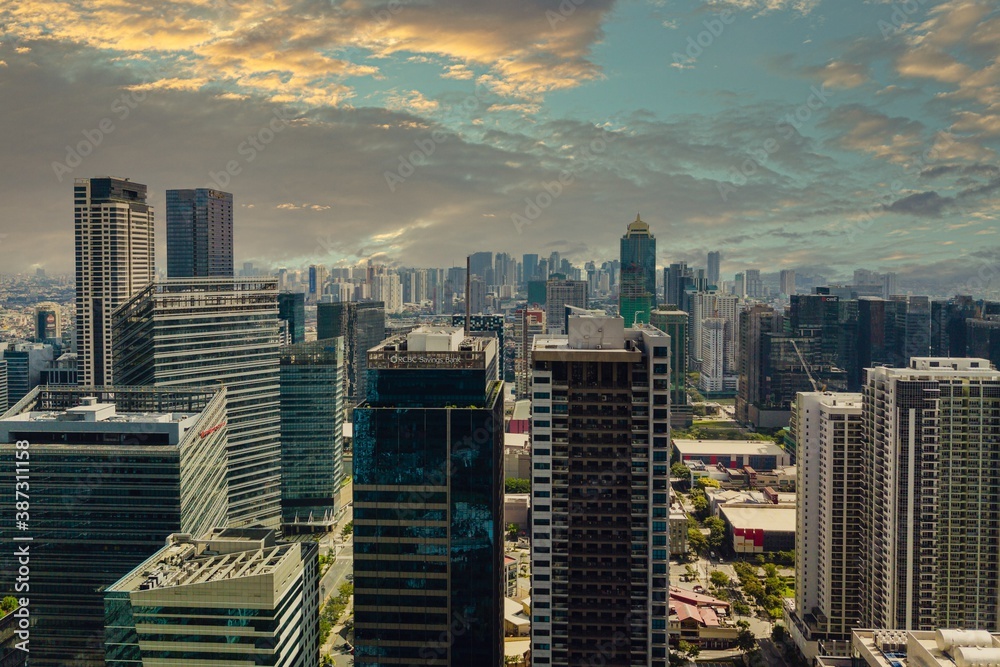 Bonifacio Global City, Taguig, Metro Manila - Aug 2020: Early morning ...