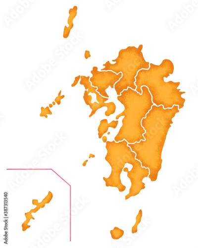 九州地方の地図