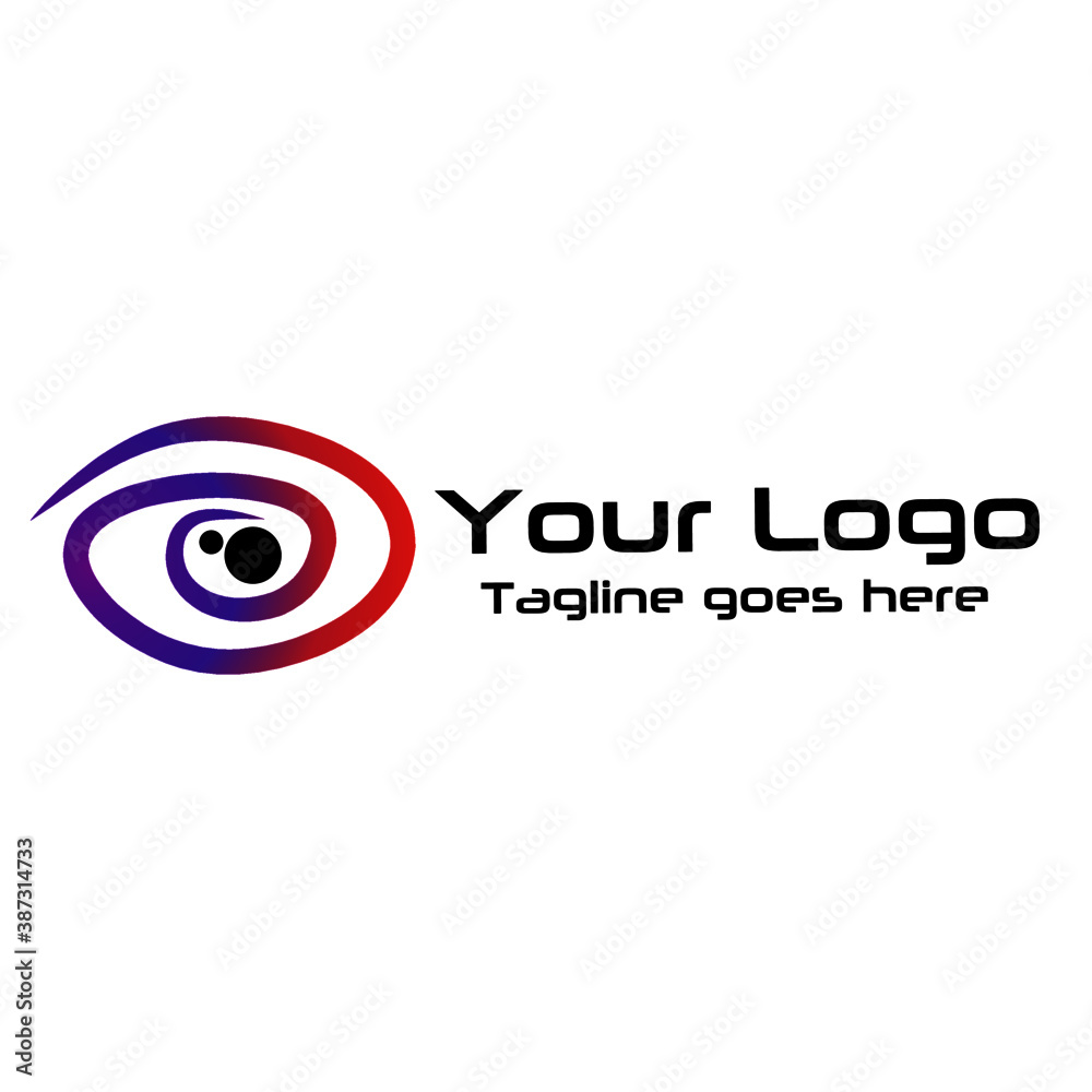 Eye rainbow logo with unique style