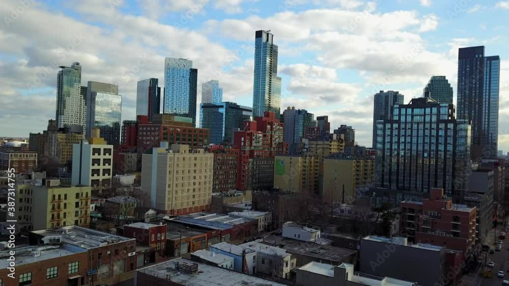Scenic Aerial View of Long Island City Skyline in Queens, NY Scenic Aerial View of Long Island City Skyline in Queens, NY
