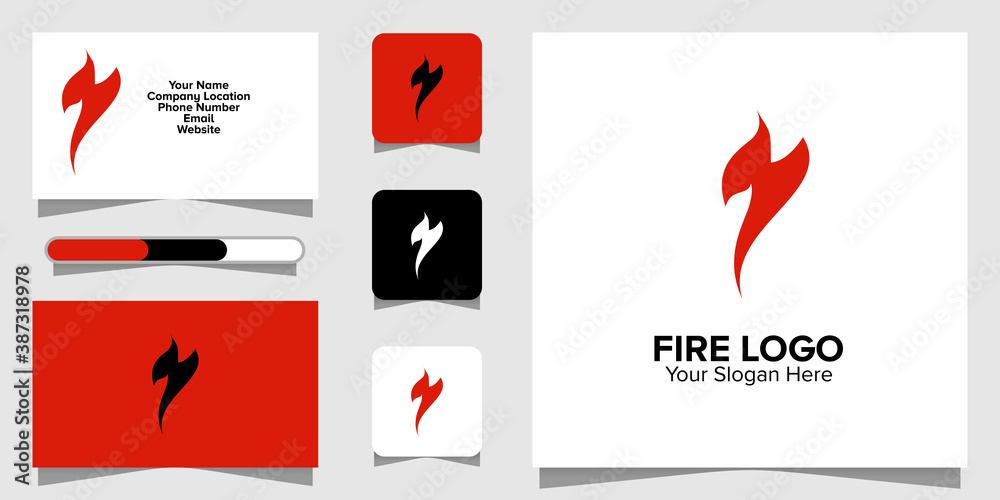 Obraz premium Illustration Vector Graphic of Fire Logo. Perfect to use for Technology Company