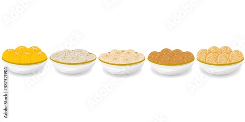 Indian Sweets or Mithai Like Sandesh,Laddu