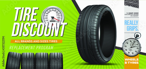 Тire track. Tread wheel. Car wheel. Speedometer. Stopwatch. Tire set. Passenger car, light truck. Store coupon, discount. Service and maintenance coupon, repair, wheel swap replacement, diagnostics.