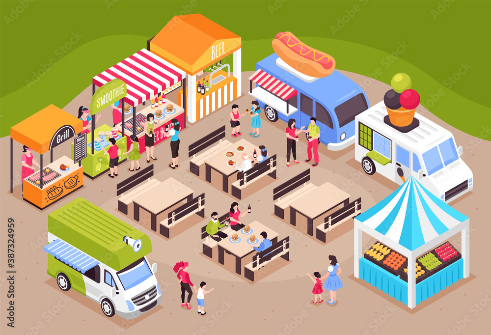 Food Court Fair Composition Food Court Fair Composition