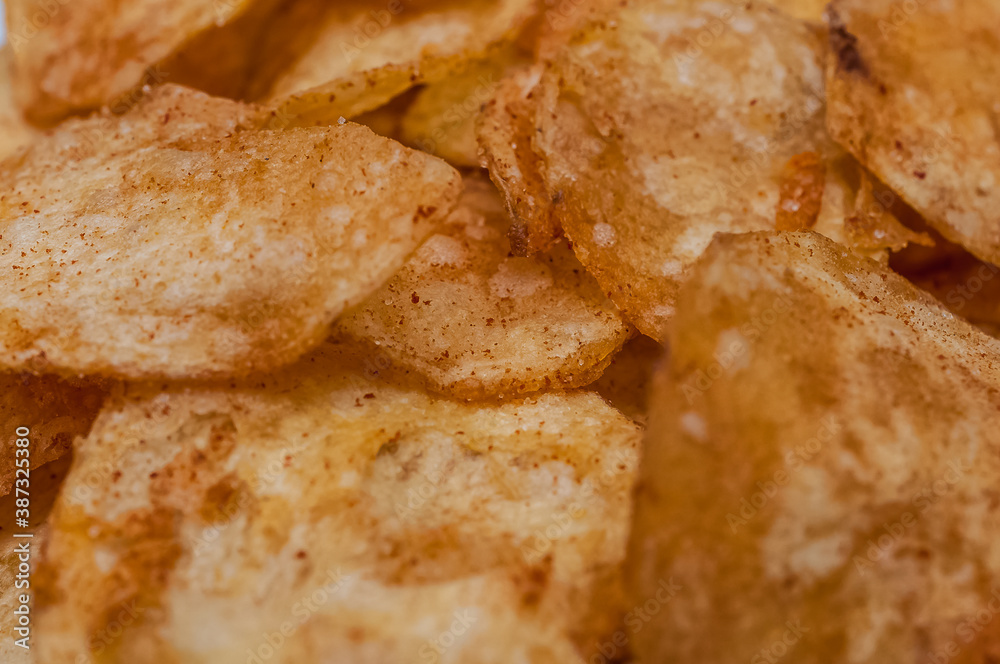 Potato chips pile