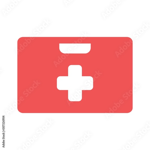 First Aid Kit Icon Color Design Vector Template Illustration