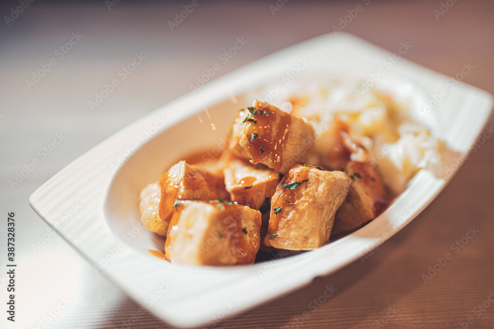 Chinese and Taiwan traditional famous food - Fried tofu Chinese and Taiwan traditional famous food - Fried tofu
