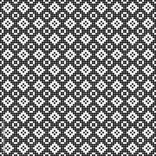 Abstract Cross Pattern Dots Logo generative computational art illustration