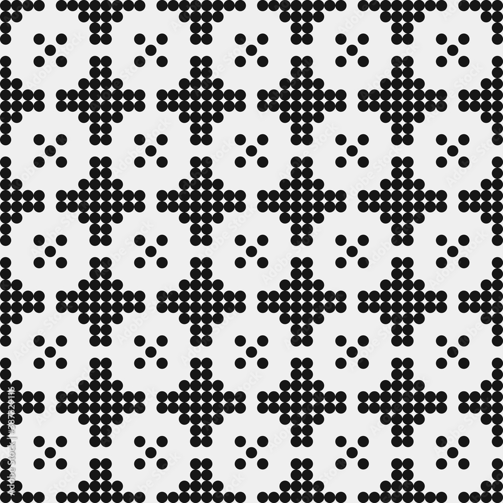 Abstract Cross Pattern Dots Logo generative computational art illustration