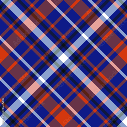 Seamless vector multicolor tartan pattern. Plaid background. Classic fashion wool pattern. For fabric, textile, wrapping, cover etc.
