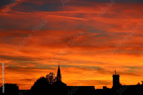 Beautiful sunset over the city © Daniele