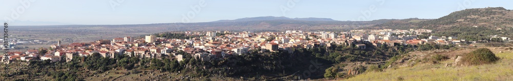 Panorama of Macomer, Sardinia, Italy