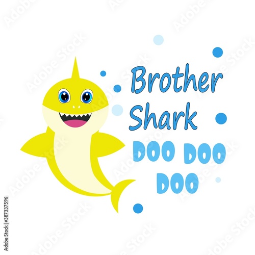 cute baby shark vector illustration
