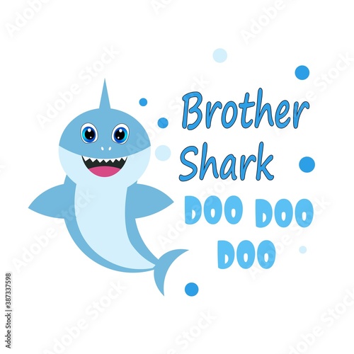 cute baby shark vector illustration
