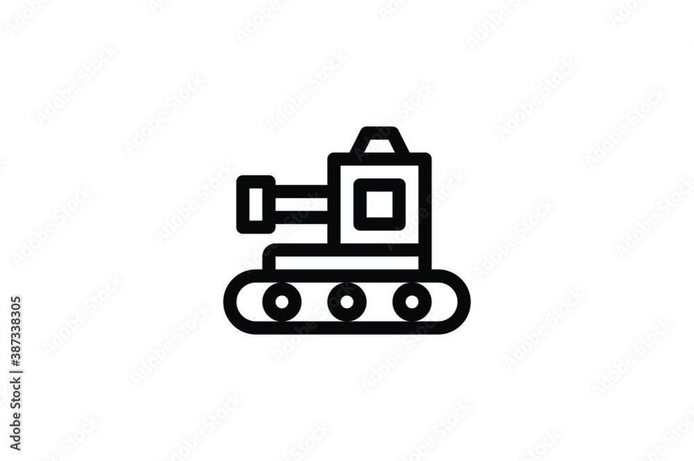 Toys Outline Icon - Tank
