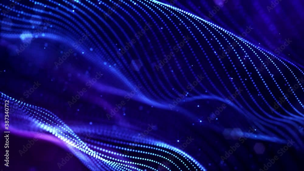 4k looped sci-fi particle background of microworld or space with bokeh and light effects. Glow blue particles form lines, surfaces, complex string structures in smooth motion. 4k looped sci-fi particle background of microworld or space with bokeh and light effects. Glow blue particles form lines, surfaces, complex string structures in smooth motion.