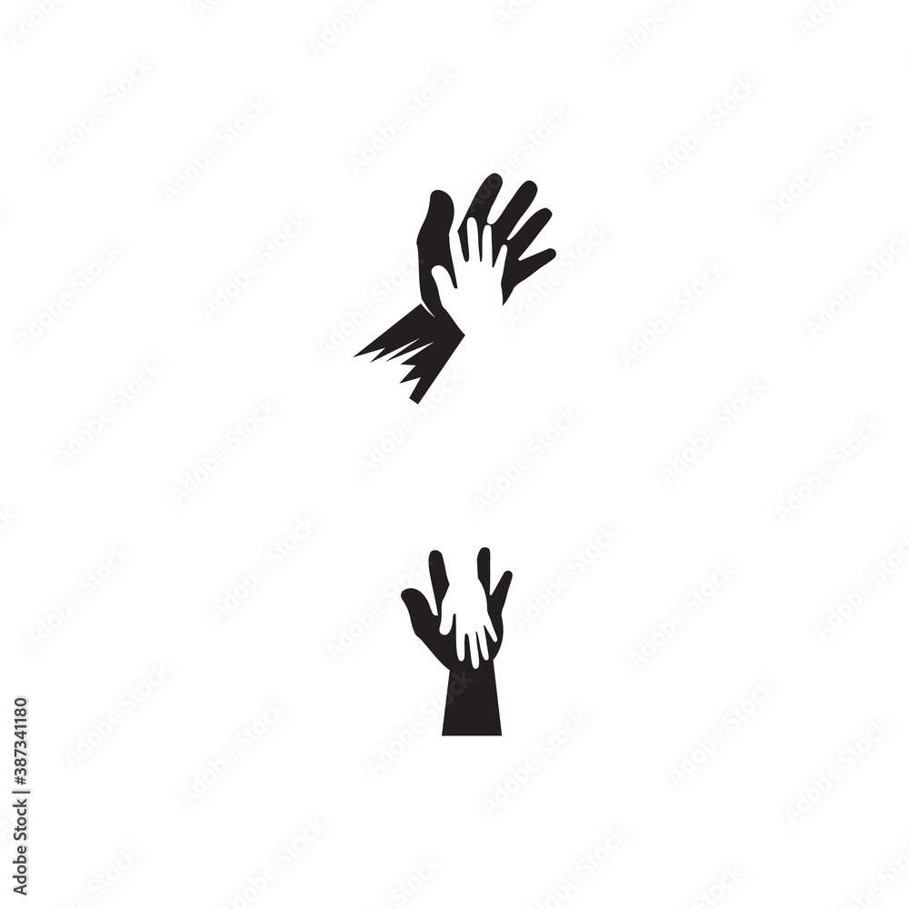 Hand Care Logo Template vector icon Business Hand Care Logo Template vector icon Business