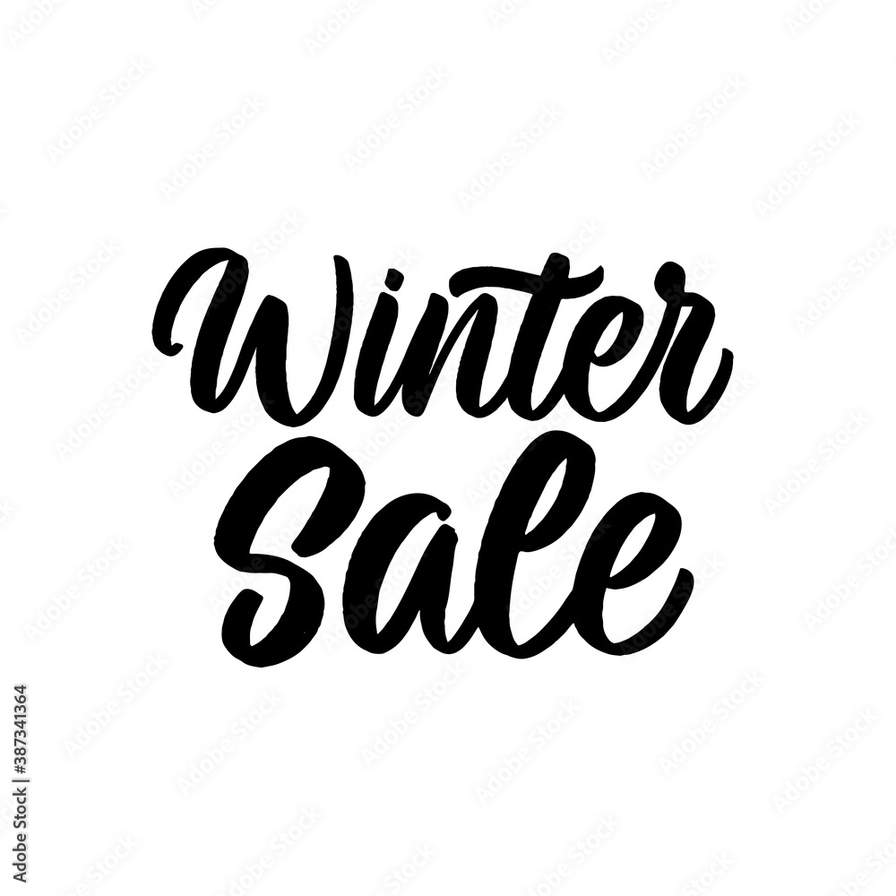 Hand lettered quote. The inscription: winter sale.Perfect design for greeting cards, posters, T-shirts, banners, print invitations.
