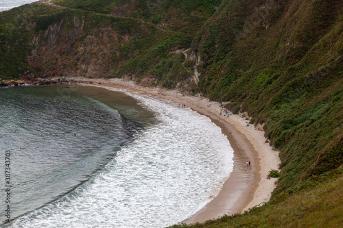 Beach of Torimbia near to Llanes village in Asturias Spain photo