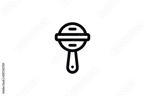Toys Outline Icon - Rattle