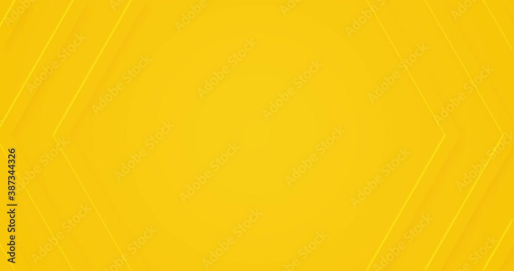 3d light sunny yellow gradient seamless looped text frame. Hexagon shaped minimal animated. Borders for presentation, event background, party backdrop. Halloween sale. Blank live wallpaper with arrows