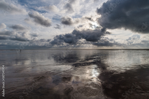 The wadden sea at the North Sea in Germany