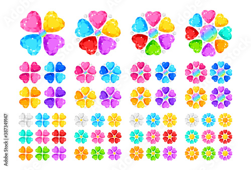 宝石／花／ハート